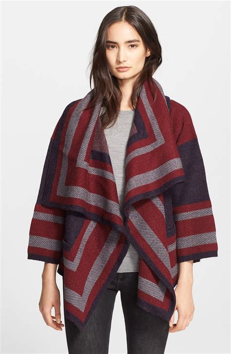 burberry wool blend blanket wrap